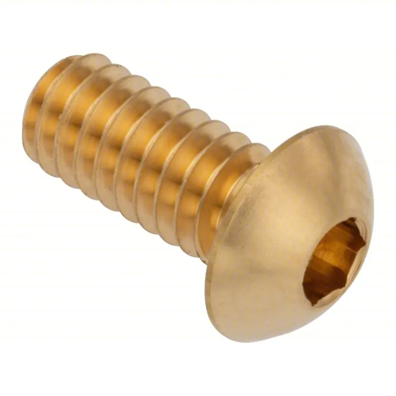 [60 PKG] Cap Screws Button Socket Brass 1/4-20 X 1/2 Time-Limited