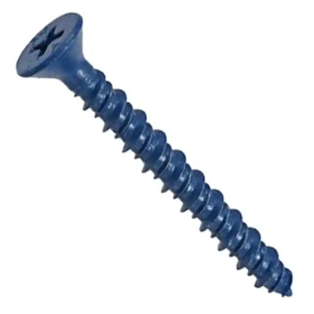 [100 PKG] Concrete Screws Phillips Flat Head with Drill Bit 1/4 X 5 Sale