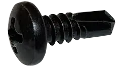 [1000 BULK] Self Drilling Screws Phil Pan #2 Point Steel Black Zinc 8 X 1/2 Trusted Brand