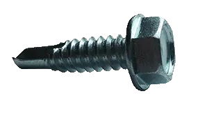 [1000 BULK] Self Drilling Screws Unslotted Indented Hex Washer #2 Point Zinc Plated 6-20 X 1/2 Luxury