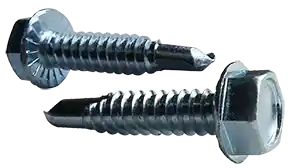 [1250 BULK] Self Drilling Screws Unslotted Hex Washer with Serration #3 Point Zinc Plated 12-14 X 3/4 Don’t Miss Out