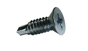 [1500 BULK] Self Drilling Screws Phil Flat #3 Point Steel Zinc 12 X 2 3/4 Modern