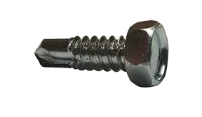 [3000 BULK] Self Drilling Screws Unslotted Indented Hex #2 Point Zinc Plated 14 X 1 Modern