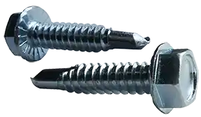 [4000 BULK] Self Drilling Screws Unslotted Hex Washer Serrated #3 Point Zinc Plated 1/4-14 X 1 Mega Sale