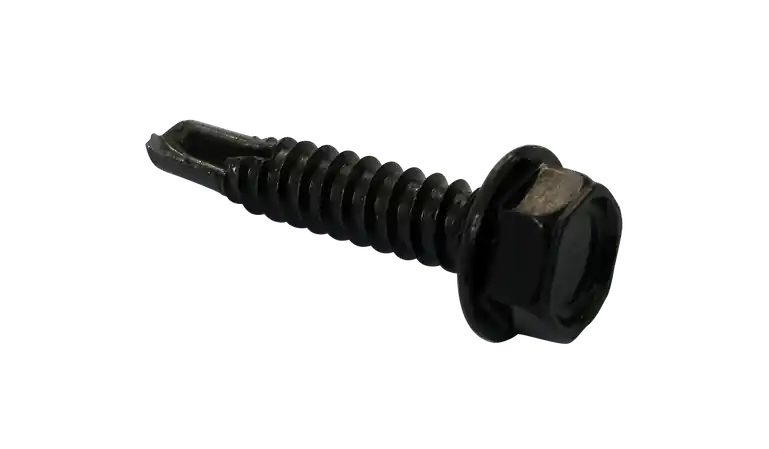 [800 BULK] Self Drilling Screws Unslotted Indented Hex Washer #3 Point Steel Black Oxide 14 X 1 1/4 Reduced Price