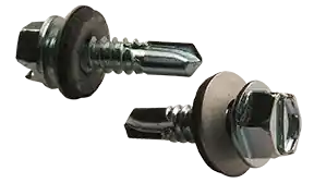 Buy Online [8000 BULK] Self Drilling Screws Slotted Indented Hex Washer with Bond Seal Washer #3 Point Zinc Plated 1/4 X 1 1/4