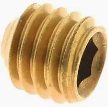 [100 PKG] Set Screws Socket Cup Point Brass 1/4-20 X 3/4 Certified