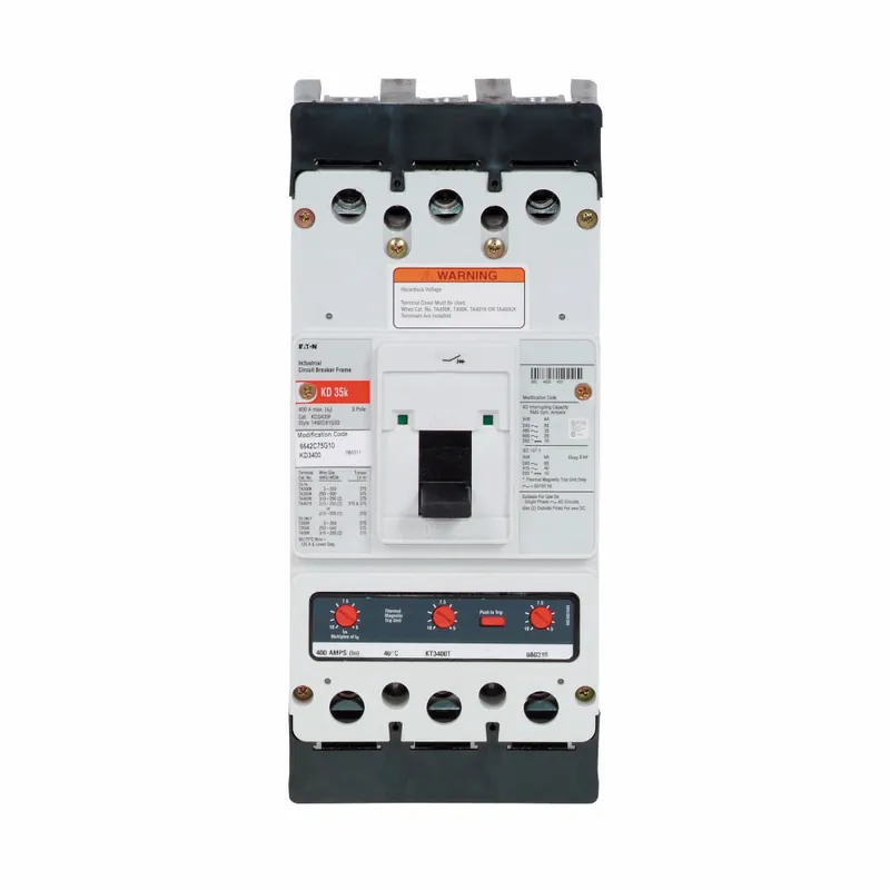 Popular KDB3400X - Eaton - Molded Case Circuit Breaker - Feed-Thru - 400 Amp - 3 Pole - 600 Volt