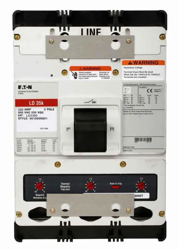Bargain LD3350Y - Eaton - Molded Case Circuit Breaker - Feed-Thru - 350 Amp - 3 Pole - 600 Volt