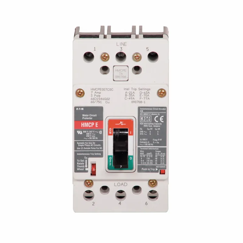 Limited Edition HMCPE007C0 - Eaton - Molded Case Circuit Breaker - Bolt-On - 7 Amp - 3 Pole - 600 Volt