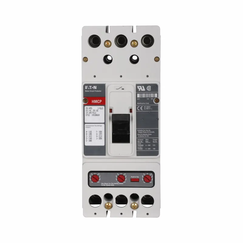 HMCP250F5W - Eaton - Molded Case Circuit Breaker - Bolt-On - 250 Amp - 3 Pole - 600 Volt Must Have