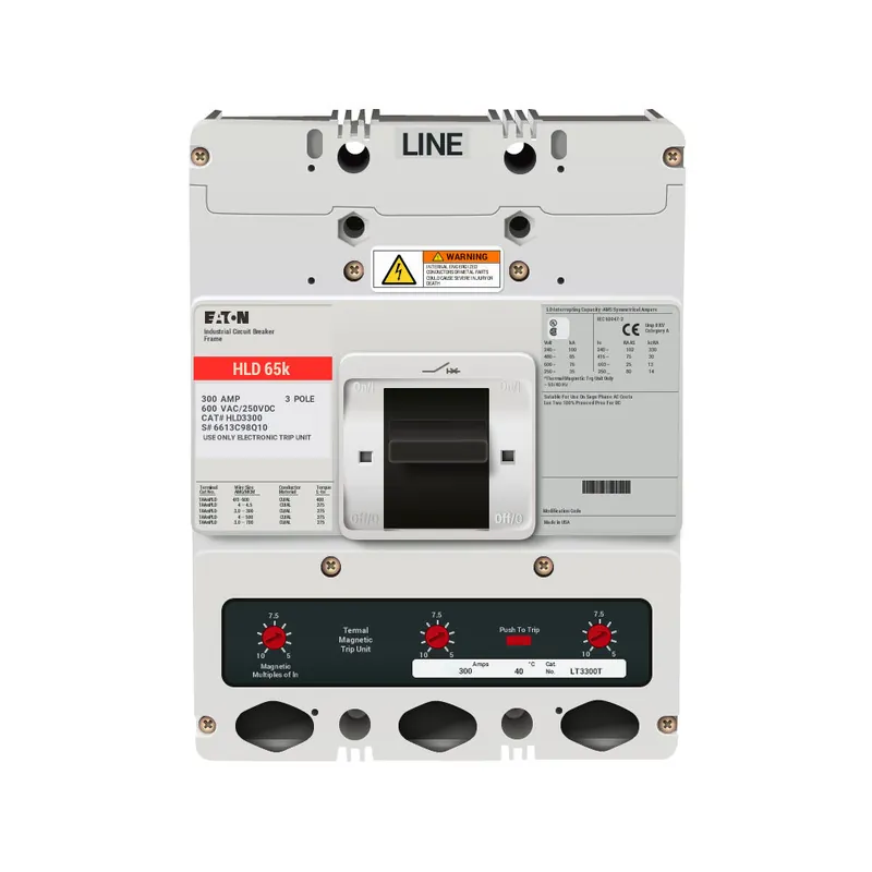 HLD3300X - Eaton - Molded Case Circuit Breaker - Bolt-On - 300 Amp - 3 Pole - 600 Volt Best Choice