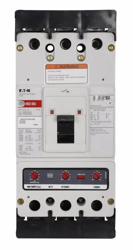 Bargain HKD3125C - Eaton - Molded Case Circuit Breaker - Feed-Thru - 125 Amp - 3 Pole - 600 Volt