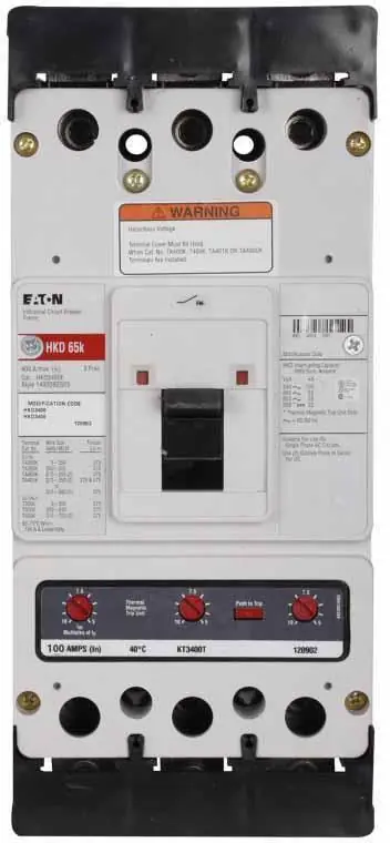 HKD3100Y - Eaton - Molded Case Circuit Breaker - Feed-Thru - 100 Amp - 3 Pole - 600 Volt Direct From Manufacturer