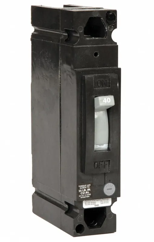 Markdown TED113040 - GE - Molded Case Circuit Breaker - Feed-Thru - 40 Amp - 1 Pole - 277 Volt
