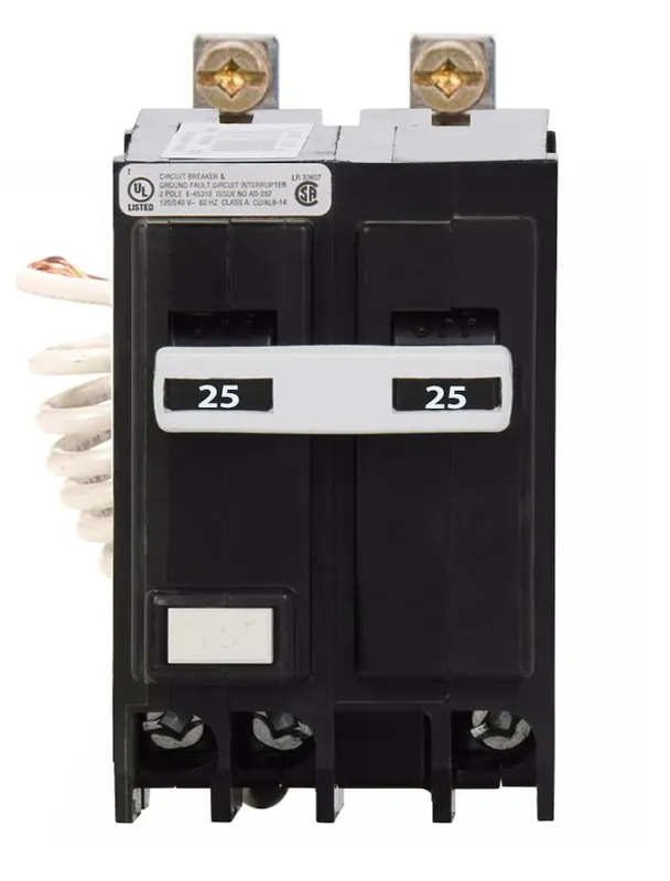 QB2025GF - Eaton - 25 Amp GFCI Circuit Breaker - Bolt-On - 25 Amp - 2 Pole - 240 Volt Trending