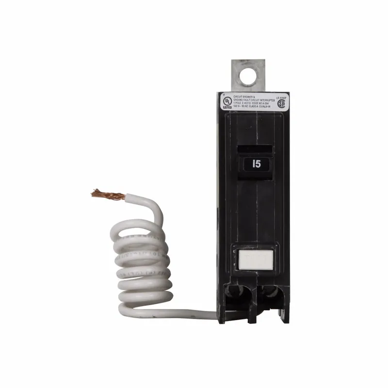 Brand New QBHGFT1015 - Eaton - 15 Amp GFCI Circuit Breaker - Bolt-On - 15 Amp - 1 Pole - 120 Volt