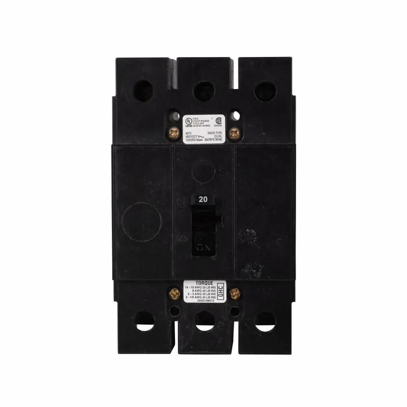 GHC3020 - Eaton - Molded Case Circuit Breaker - Feed-Thru - 20 Amp - 3 Pole - 480 Volt Factory Price