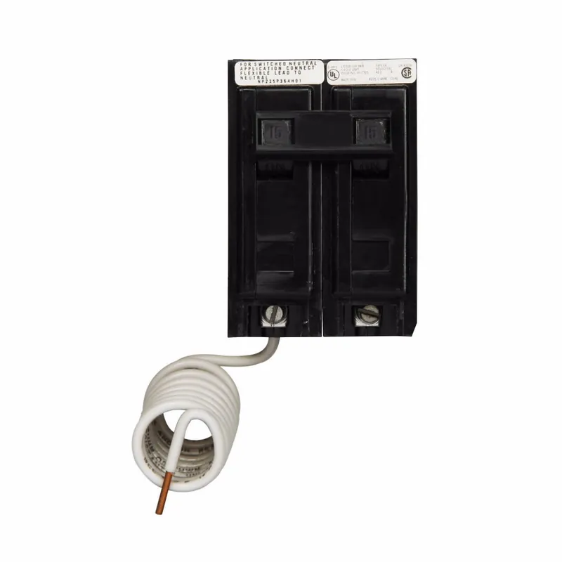 Today Only BAB2015HT - Eaton - 15 Amp Circuit Breaker Lug Terminal - Bolt-On - 15 Amp - 2 Pole - 240 Volt