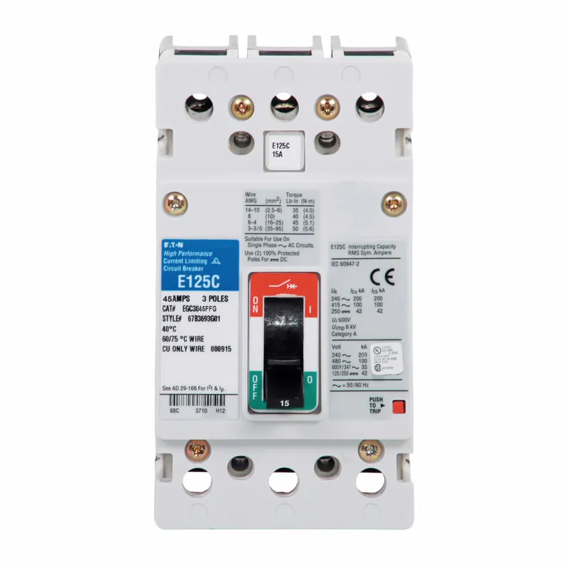Deal EGE3045FFG - Eaton - Molded Case Circuit Breaker - Feed-Thru - 45 Amp - 3 Pole - 600 Volt
