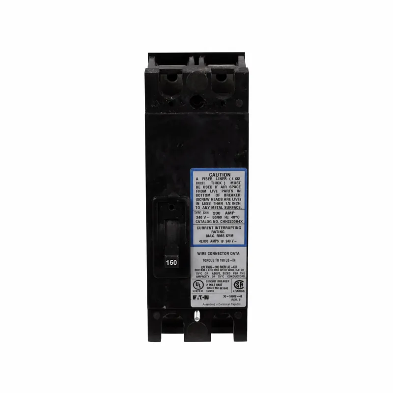 CHH2150H4X - Eaton - Molded Case Circuit Breaker - Bolt On - 150 Amp - 2 Pole - 240 Volt Modern