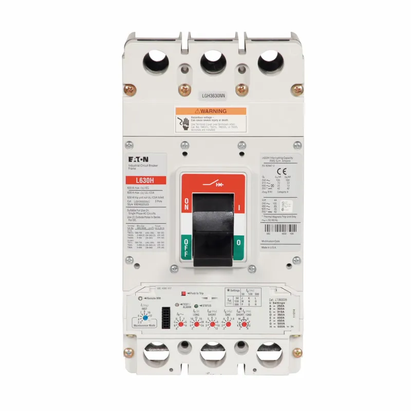 LGH360036G - Eaton - Molded Case Circuit Breaker - Feed-Thru - 600 Amp - 3 Pole - 600 Volt Limited Time
