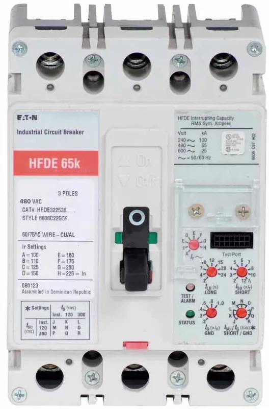 Viral HFDE322536 - Eaton - Molded Case Circuit Breaker - Bolt-On - 225 Amp - 3 Pole - 480 Volt