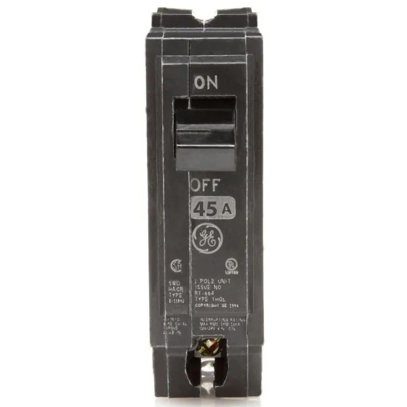 Direct From Manufacturer THQL1145 - GE - Circuit Breaker - Plug-In - 45 Amp - 1 Pole - 120 Volt