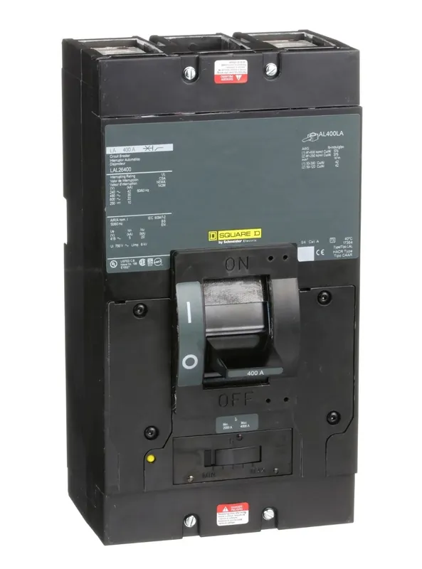 Authentic LAL26400 - Square D - Molded Case Circuit Breaker - Feed Thru - 400 Amp - 2 Pole - 600 Volt