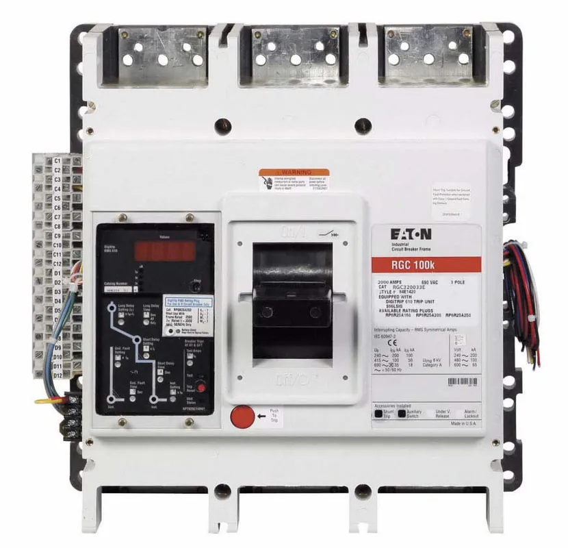 Holiday Sale RGC320033E - Eaton - Molded Case Circuit Breaker - Feed-Thru - 2000 Amp - 3 Pole - 600 Volt