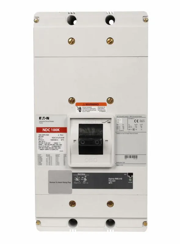 NDC312T35W - Eaton - Molded Case Circuit Breaker - Bolt-On - 1200 Amp - 3 Pole - 600 Volt Free Shipping