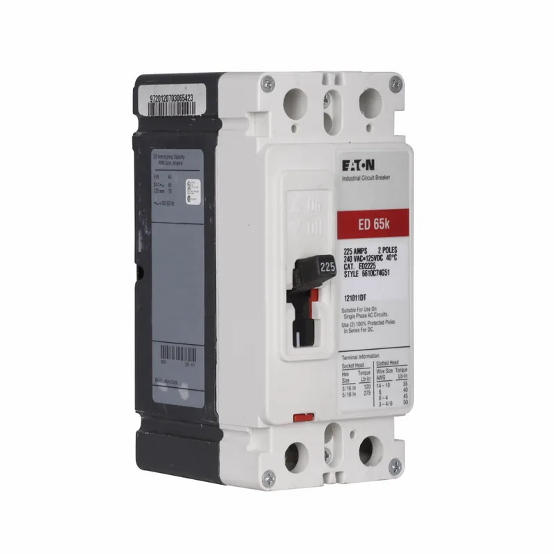 ED2225L - Eaton - Molded Case Circuit Breaker - Feed-Thru - 225 Amp - 2 Pole - 240 Volt Next Day Delivery