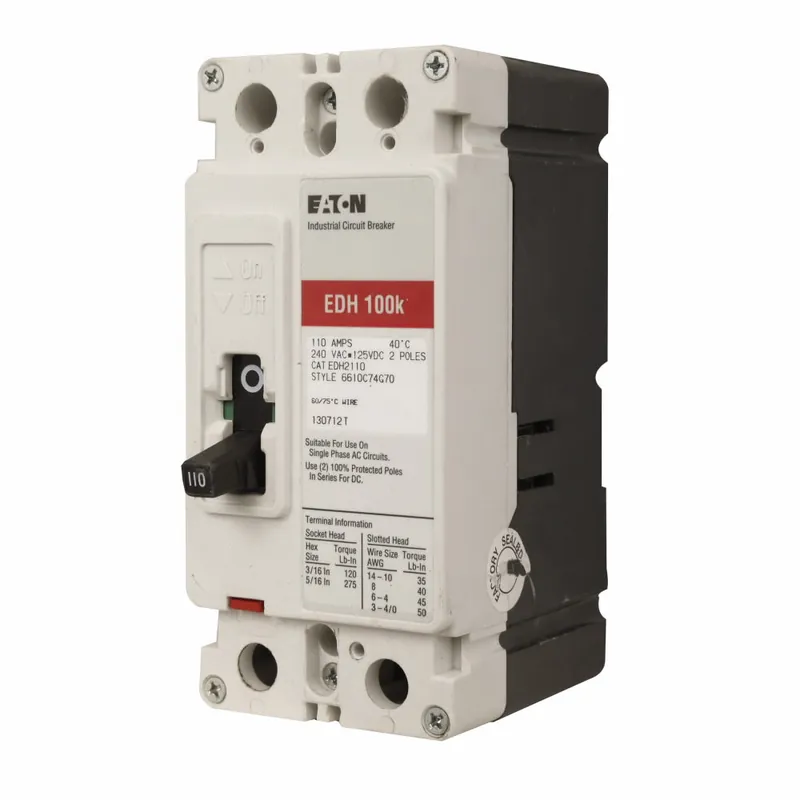 Deal EDC2150L - Eaton - Molded Case Circuit Breaker - Feed-Thru - 150 Amp - 2 Pole - 240 Volt