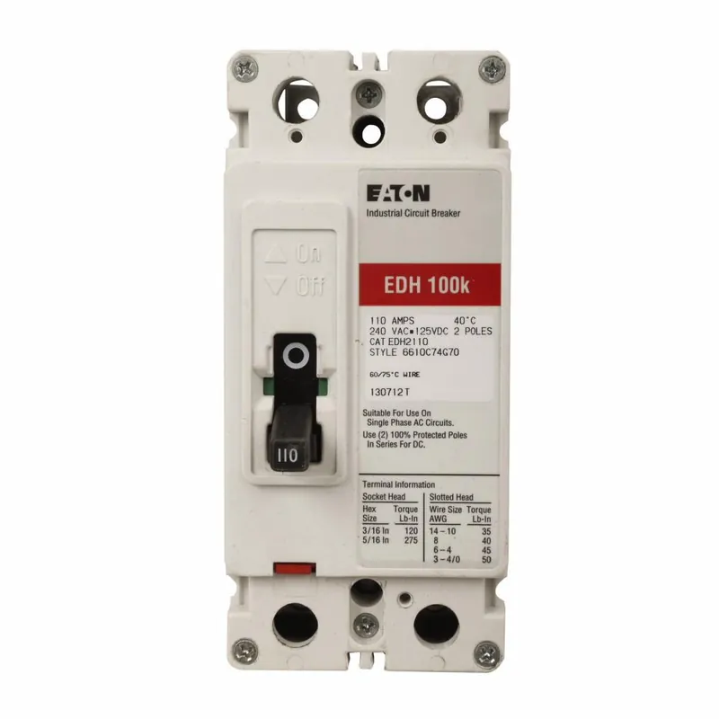 Order Now EDH2200L - Eaton - Molded Case Circuit Breaker - Feed-Thru - 200 Amp - 2 Pole - 240 Volt