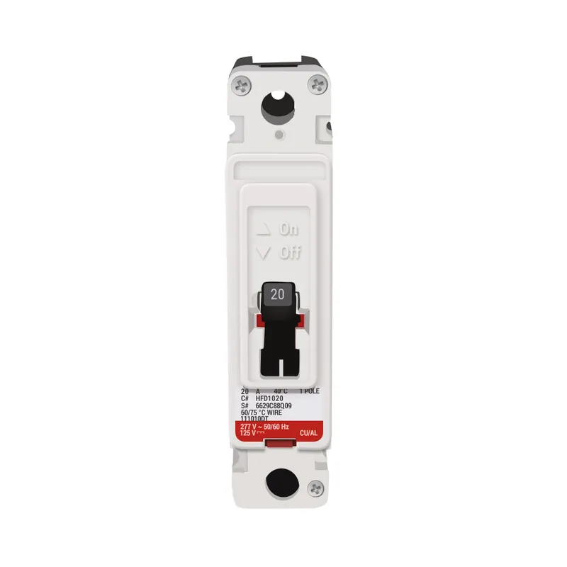 Top Rated HFD1020L (277V) - Eaton - Molded Case Circuit Breaker - Feed-Thru - 20 Amp - 1 Pole - 277 Volt