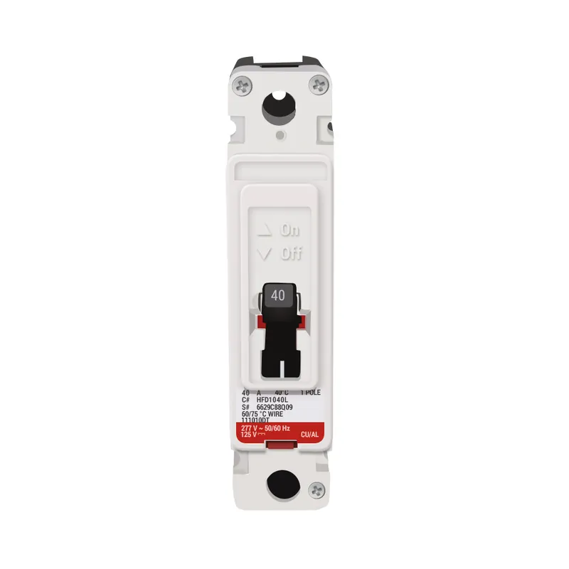 HFD1040L - Eaton - Molded Case Circuit Breaker - Feed-Thru - 40 Amp - 1 Pole - 277 Volt Instant Buy