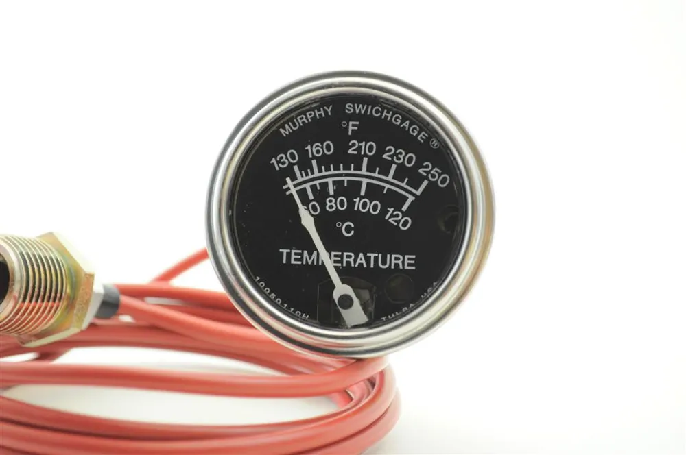 Today Only Murphy - 130-250F B-Series Mechanical Temperature Murphygage w/ 6 Ft Capillary - 20BTG-250-6-1/2