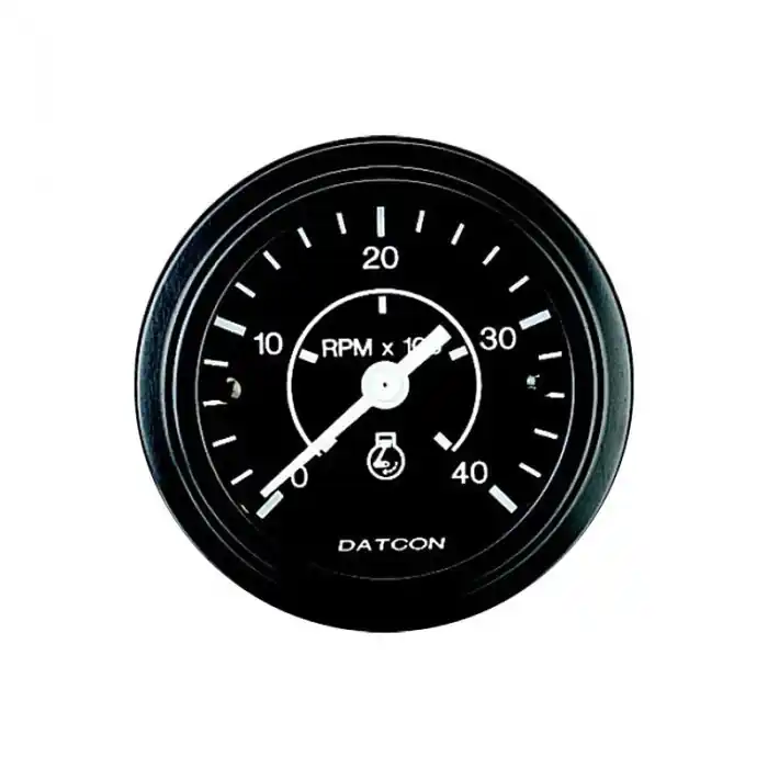 Datcon - 2-in. Tachometer Gauge 0-3000 RPM Black - 106474 One Day Deal