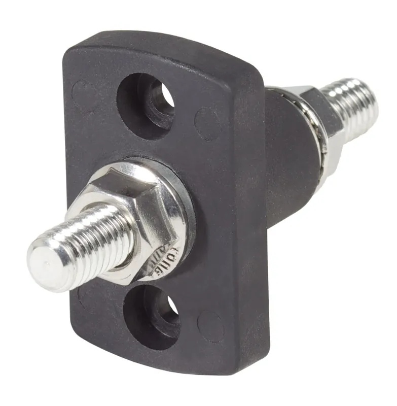 Luxury Blue Sea Systems Black Terminal Feed Through Connector 3/8 in.-16 Studs - Bulk Pkg - 2203