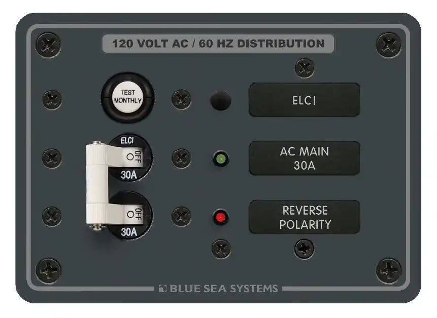 Seasonal Sale Blue Sea Systems ELCI Double Pole Main Panel 30A 120V AC - 8100