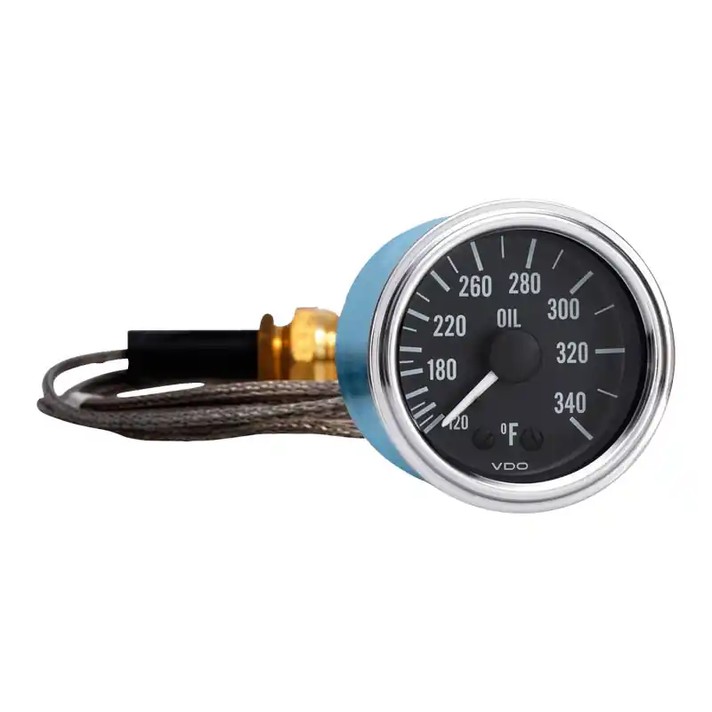 VDO 2-1/16 in. Series 1 120F-340F Mechanical Oil Temperature Gauge 12V with 144 in. Capillary - 180 317 Buy Today