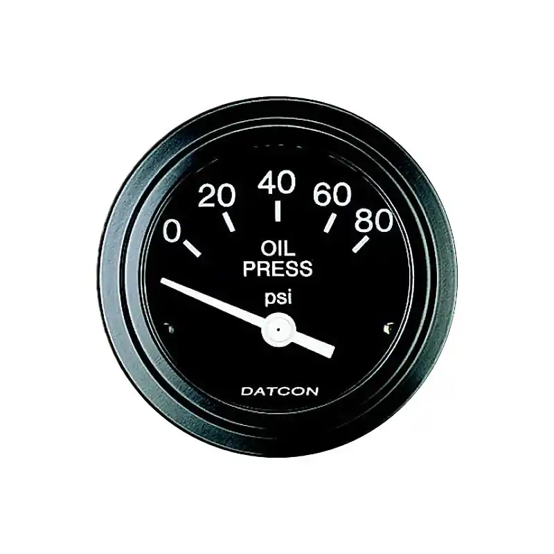 Datcon - Oil Pressure Gauge 0-80 PSI Black 12V - 101333 Today Only