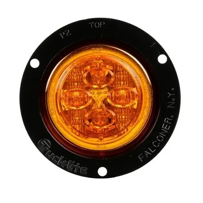 Wholesale Truck-Lite LED Yellow 10 Series Marker and Clearance PC Rated PL-10 Lamp with Black Flange - Bulk Pkg - 10288Y3