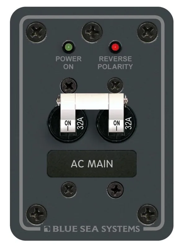 Professional Grade Blue Sea Systems European AC Main Panel 230V AC 32A - 8179