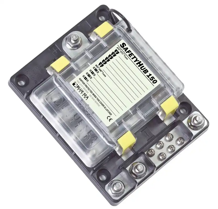Price Drop Blue Sea Systems SafetyHub 150 Fuse Block 12-32V - 7748