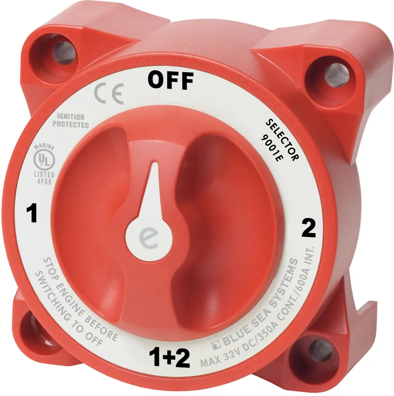 Get Yours Blue Sea Systems e-Series Selector Battery Switch 32VDC - 9001e
