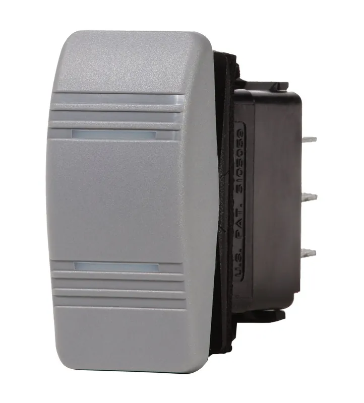 Handmade Blue Sea Systems Contura Rocker Switch DPDT Gray ON-ON 12/24V - 8275