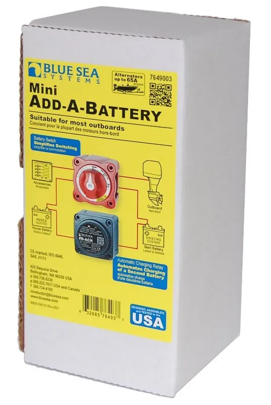 Final Sale Blue Sea Systems Mini Add-A-Battery Kit 65A - 7649003