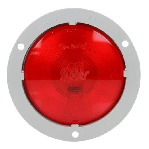 Truck-Lite Super 40 Series 1 Bulb Red Round Incandescent Stop/Turn/Tail Light 12V with Gray Flange Mount - 40258R Popular