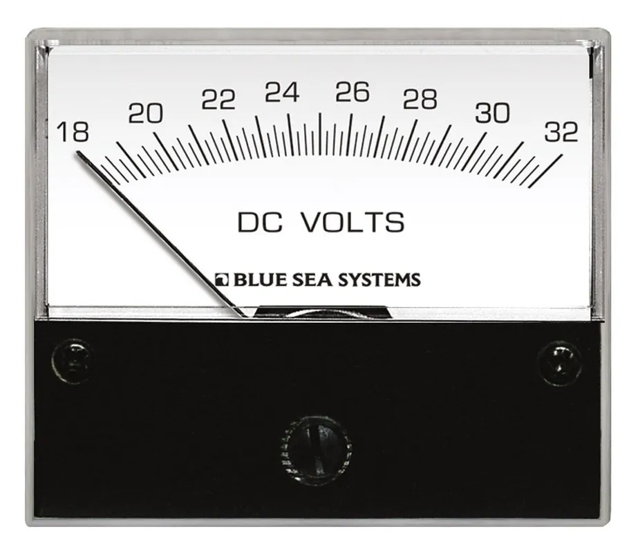 Blue Sea Systems Standard DC Analog Voltmeter 18 to 32V - 8240 Original